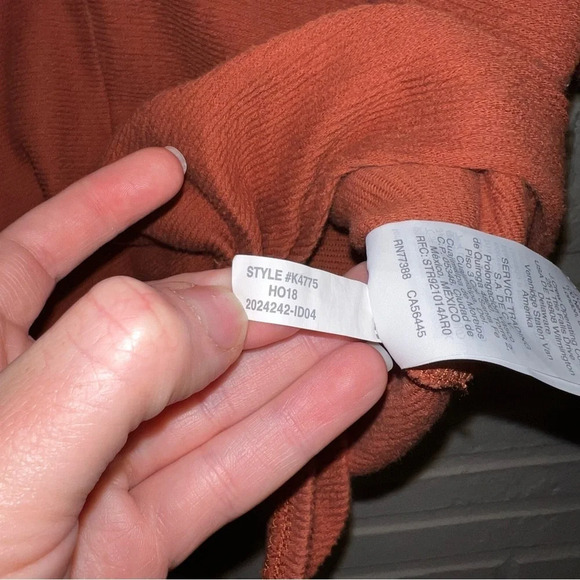 Madewell Texture & Thread Orange Cotton Tie-Front Top, Women’s Size Small - Picture 6 of 8